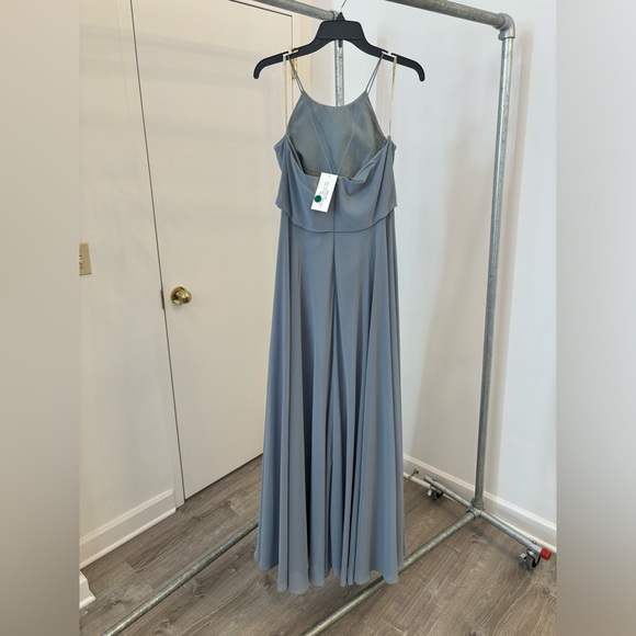 NEW - JENNY YOO - LUCA HALTER DRESS - MAYAN BLUE - SIZE 12 - Picture 3 of 4